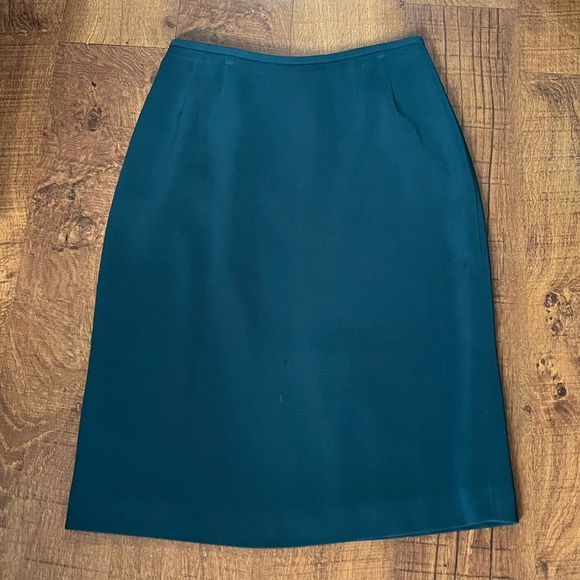 Kasper Elegant Dark Teal Pencil Skirt Knee Length size 4p - Picture 1 of 5